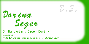 dorina seger business card